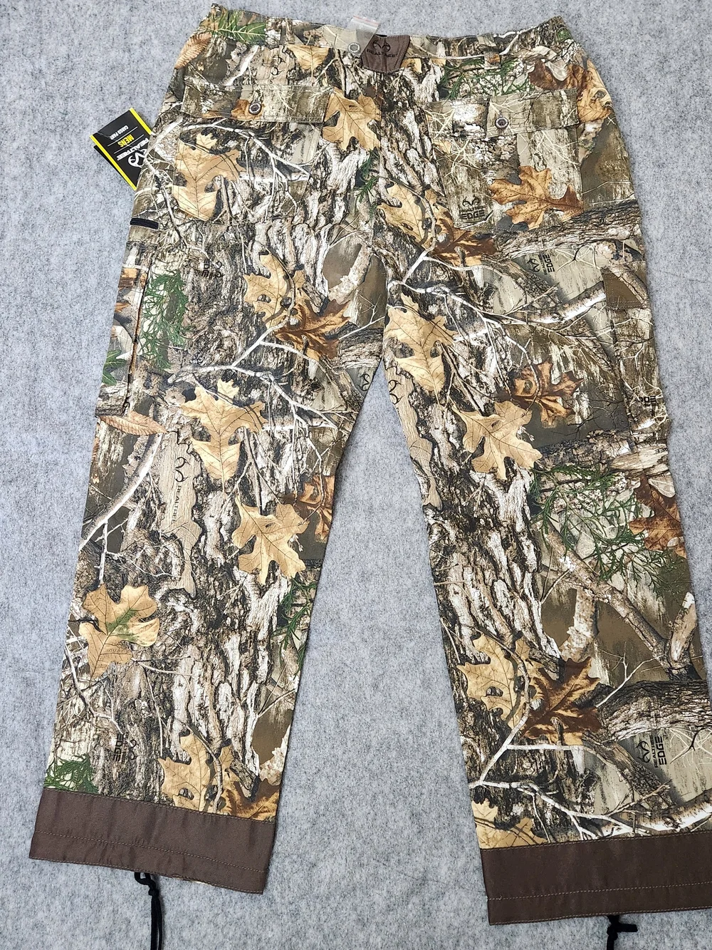 NWT Realtree Forest Camo Cargo Pants Men’s XL 40-42 Brown Hunting Outdoor Canvas